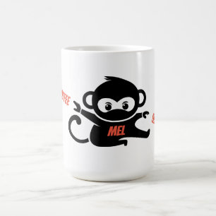 Personifierat kaffe Ninja Kaffemugg