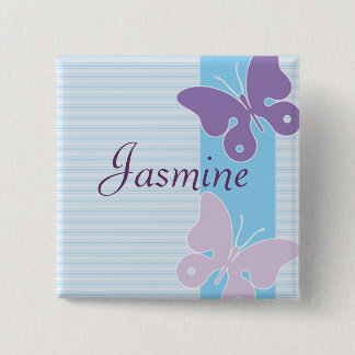 Personifierat känt emblem - fjärilar knapp