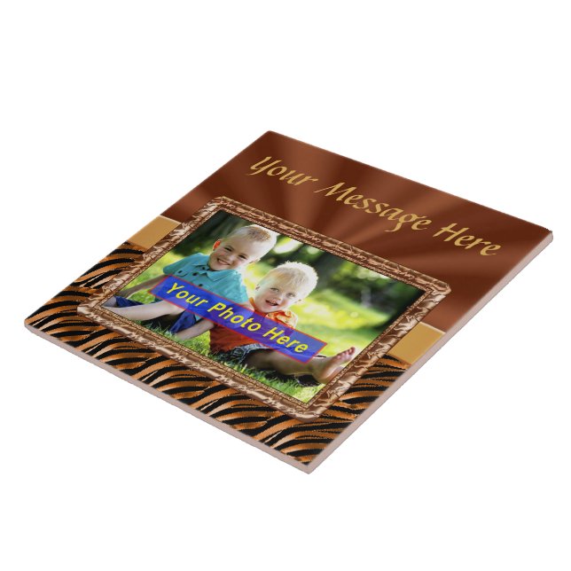 Personifierat keramiskt foto Trivet med DITT FOTO Kakelplatta (Sidan)