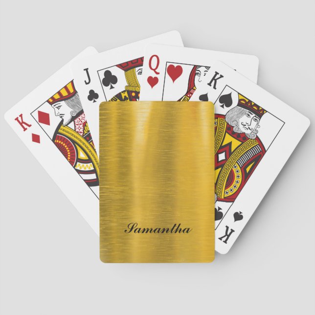 Personifierat klassikerguld casinokort (Baksidan)
