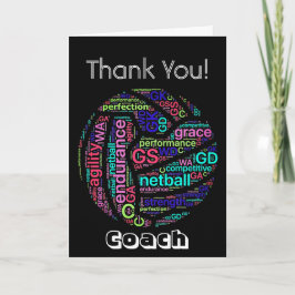 Personifierat kort för Netballlagledaretack