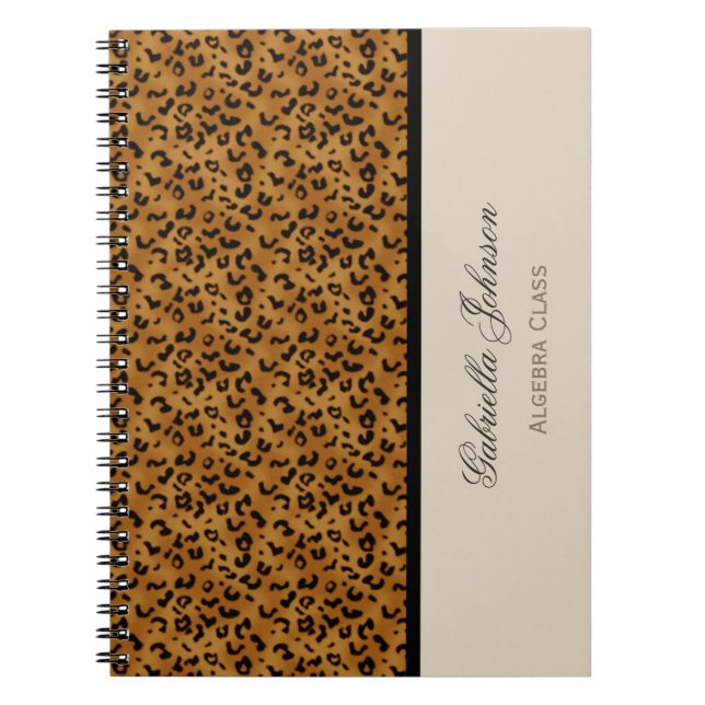 Personifierat: Leopardtryckanteckningsbok Anteckningsbok (Framsidan)
