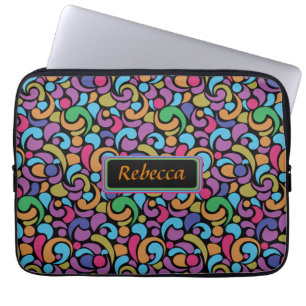 Personifierat ljust mång- formar mönster laptop sleeve