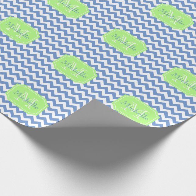 Personifierat monogrammed presentpapper (Hörn)