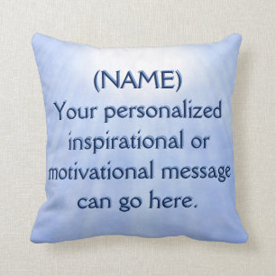 Personifierat Motivational meddelande Kudde
