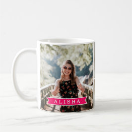 Personifierat namn för 4 fotoCollageflickor Kaffemugg