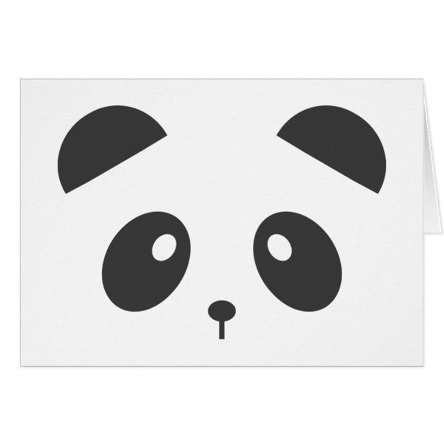 Personifierat pandakort hälsningskort (Framsidan Horizontal)