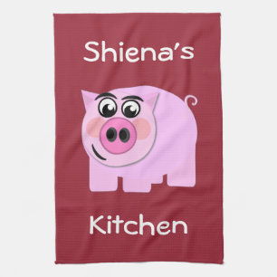 Personifierat Piggy Kökshandduk