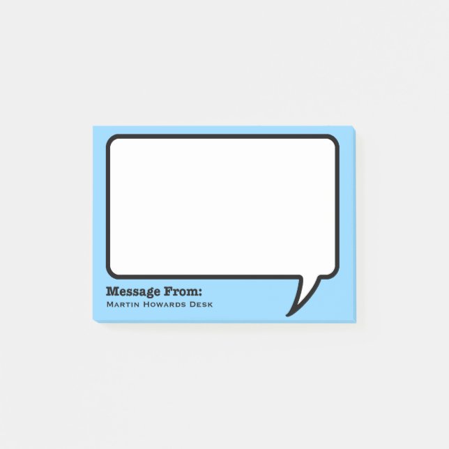 Personifierat Posta-honom noterar Post-it Block (Framsida)