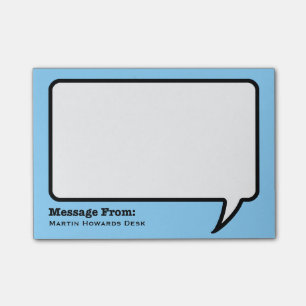 Personifierat Posta-honom noterar Post-it Block