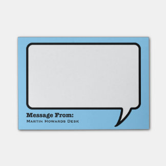 Personifierat Posta-honom noterar Post-it Block