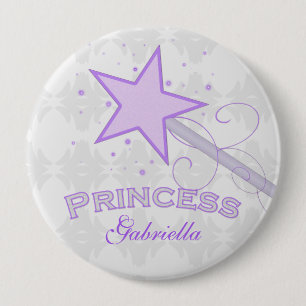 Personifierat: Purpurfärgad Princess Trollspö Knapp