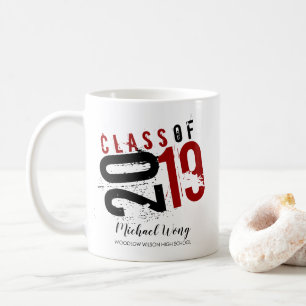 Personifierat rött och svart konstnärligt kaffemugg