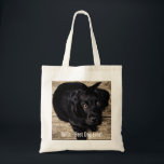 Personifierat svart lab hundfoto- och hundnamn tygkasse<br><div class="desc">Personifiera denna minnessak med ditt hund eller valp foto och namnge (eller annat det husdjur- eller personens fotoet/namn). Text läser "den bäst hunden någonsin" eller tillfogar din egna text - vi älskar Bella (hund namn), hund födelsedag eller dag av bortgång. Klicka precis på "skräddarsy" för att tillfoga din personligtext, för...</div>