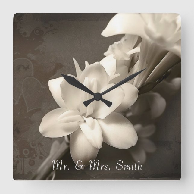 Personifierat ta tid på fyrkantig klocka (Framsida)