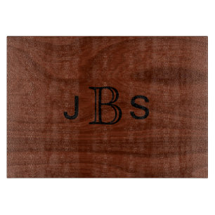 Personifierat Wood mönster för initial Monogram