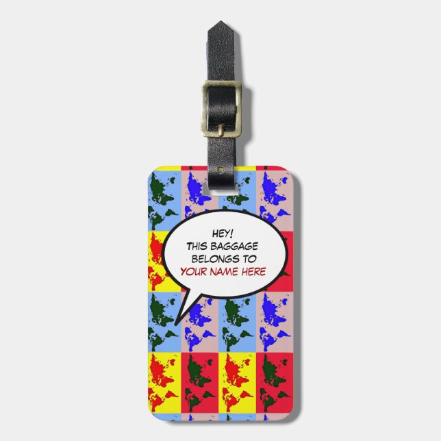 personifierbar"detta bagage tillhör till" bagagebricka (Vertikal Framsida)