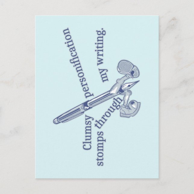 Personifieringsfunktionellt Kreativ Skriva Vykort (Framsida)