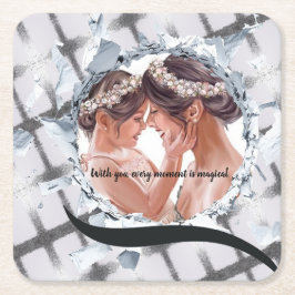 PERSONILIZE TEXT AND PICTURE UNDERLÄGG PAPPER KVADRAT