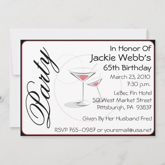 Personlig65efödelsedagsfest inbjudan (Framsida)