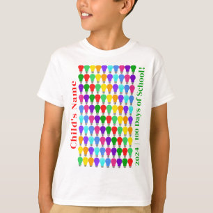 Personlig 100 dagar med Lökar med ljus T Shirt