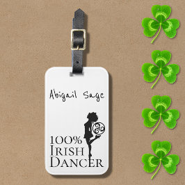 Personlig 100 % Irish Dancer Hard Shoe Dance Bagagebricka