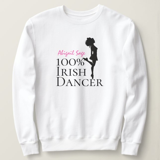 Personlig 100 % Irish Dancer Hard Shoe Dance T Shirt (Design framsida)