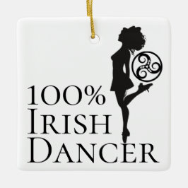Personlig 100 % Irish Dancer Hard Shoe-jul Julgransprydnad Keramik