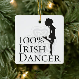 Personlig 100 % Irish Dancer Hard Shoe-jul Julgransprydnad Keramik