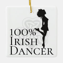 Personlig 100 % Irish Dancer Hard Shoe-jul Julgransprydnad Keramik