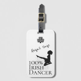 Personlig 100 % Irish Dancer Soft Shoe Dance Bagagebricka