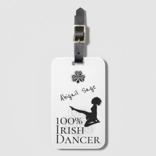 Personlig 100 % Irish Dancer Soft Shoe Dance Bagagebricka