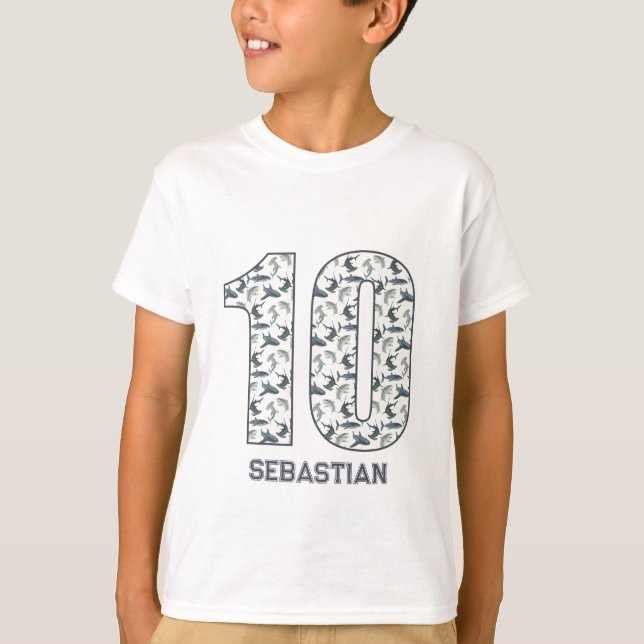 Personlig 10:e födelsedagshuset t shirt (Framsida)
