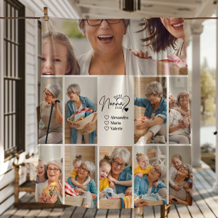 Personlig 10 Foto Bästa Nonna Någonsin Minimalisti Fleecefilt