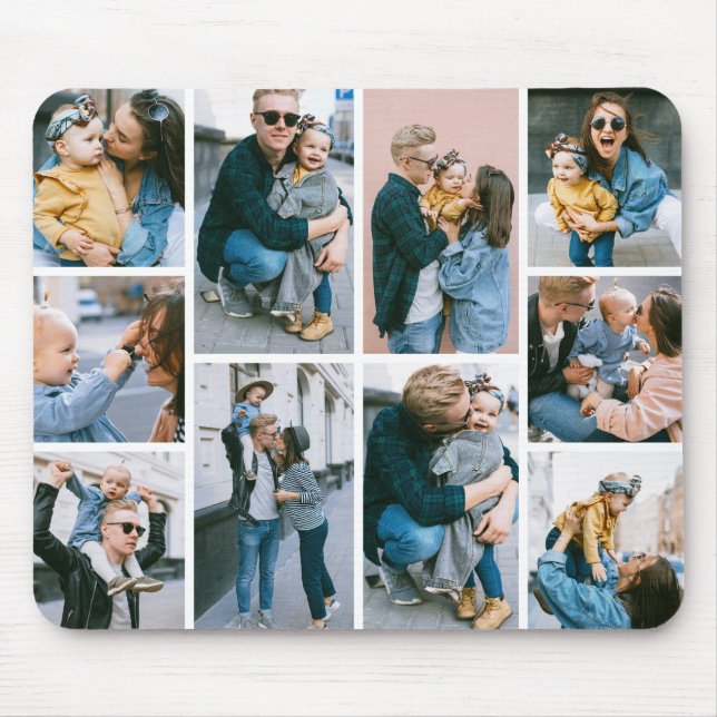 Personlig 10 Foto Mousepad Musmatta (Framsidan)