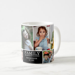 Personlig 10 Photo Collage Family Quote Namn Kaffemugg