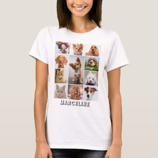 Personlig 11 Ange fotostödraster med text T Shirt