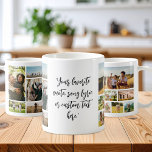 Personlig 11 Anpassningsbar för fotokollage Kaffemugg<br><div class="desc">Skapa din egen anpassningsbar-offertfotokollage mugg. Innehåller 11 av din favorittext bilder och personlig i modern kalligraftypografi.</div>