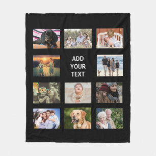 Personlig 11 Blanket för fotokollage Fleece Blank