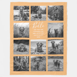 Personlig 11 Orange för fotokollage Fleecefilt