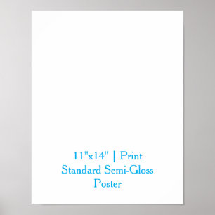 Personlig 11"x14" Standard Semi-Glans Poster