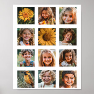 Personlig 12-Fotokollage Poster