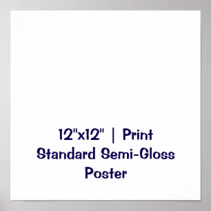 Personlig 12"x12" Standard halvblank Poster