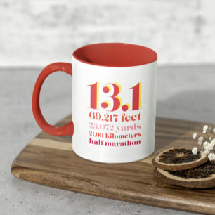 Personlig 13.1 Avstånd halv maratonlöpning Mugg