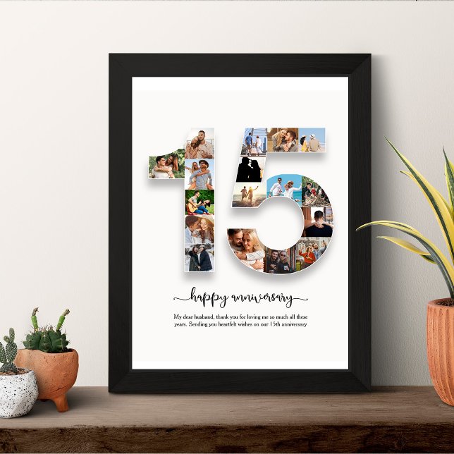 Personlig 15-årsjubileum Fotokollage Poster (Skapare uppladdad)