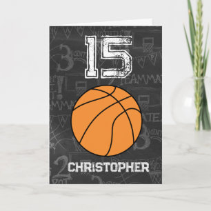 Personlig 15:e födelsedagen: basket kort