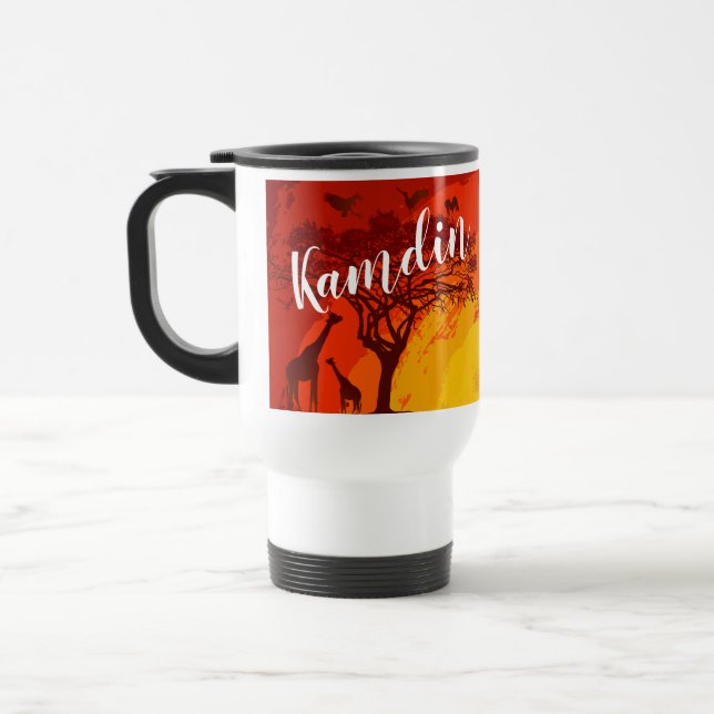 Personlig 15 uns kaffe mugg African Safari Gi (Vänster)