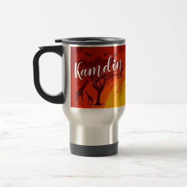 Personlig 15 uns kaffe mugg African Safari Gi (Vänster)