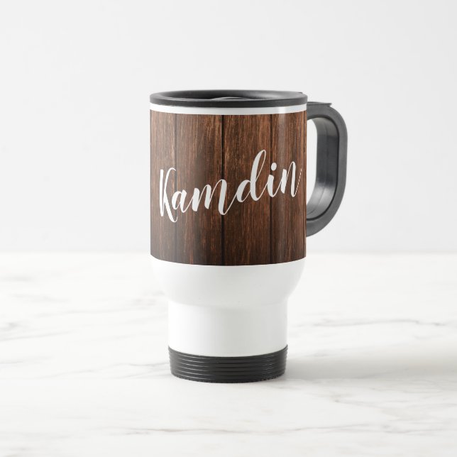Personlig 15 uns kaffe mugg Barn Wood Land (Framsida höger)