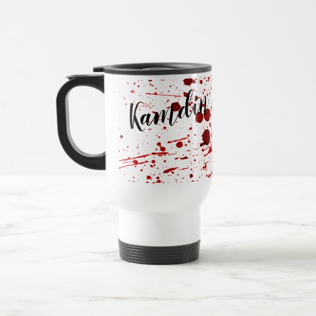 Personlig 15 uns kaffe mugg Blood Splatter Va (Vänster)